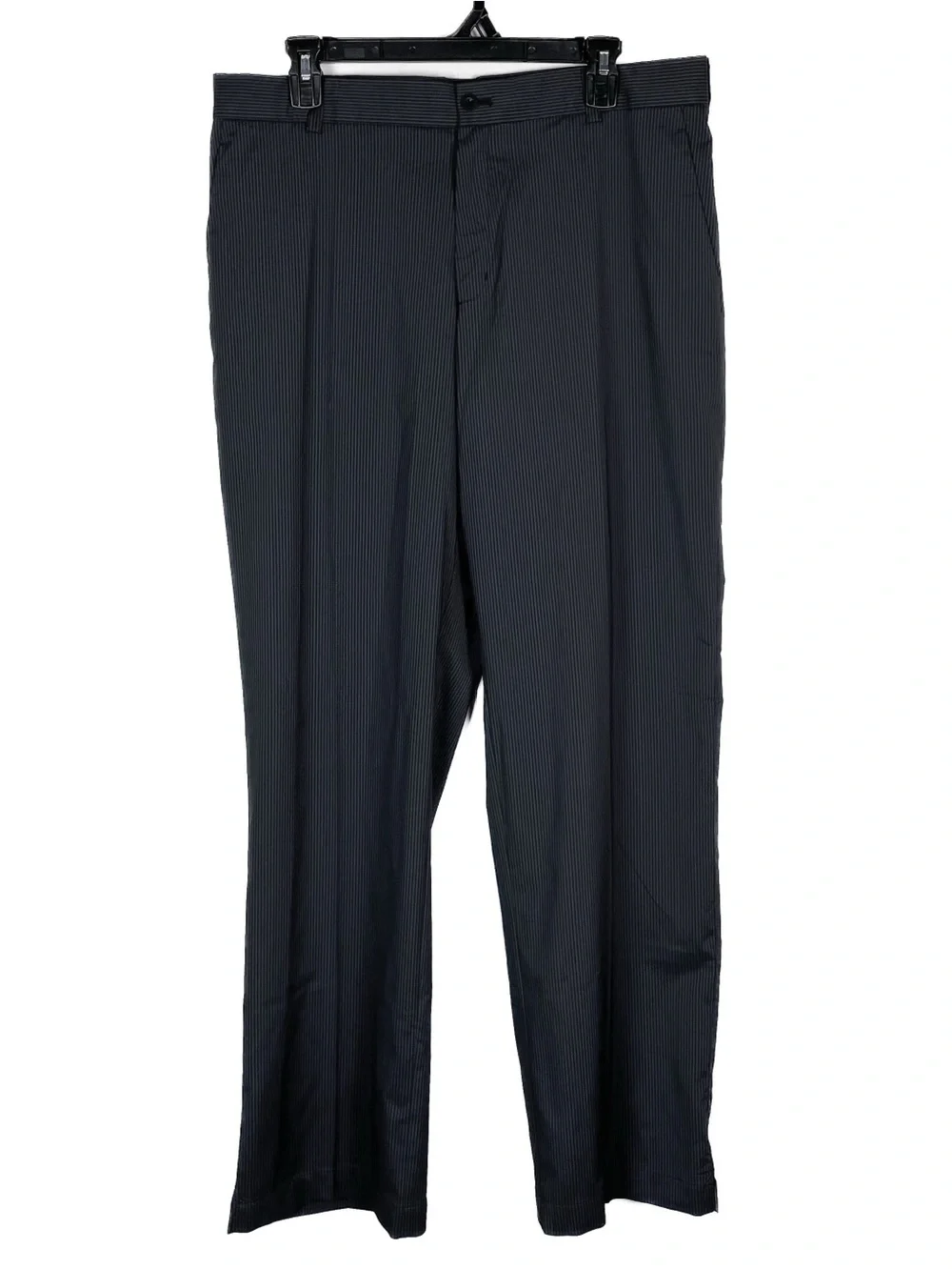 Nike Golf Pants Mens 34x32 Black Gray Pinstripe Tour Performance Dri-FIT EUC